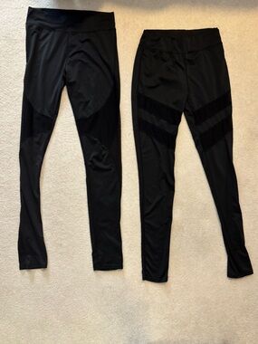 Black High-Waist Active Leggings Duo